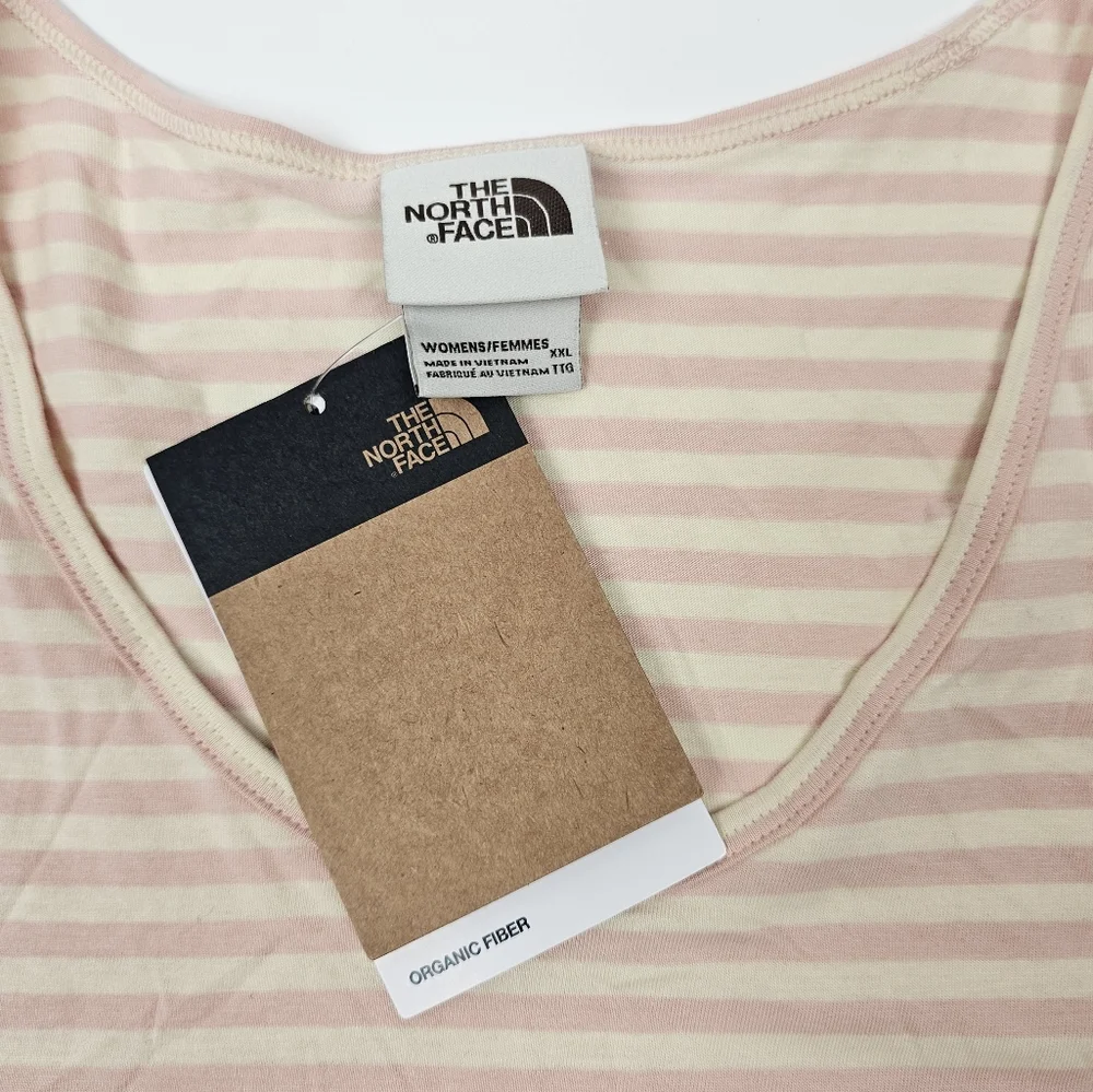 The North Face XXL Striped T-Shirt Lightweight Moisture Wicking NWT Slim Fit - Picture 2 of 5